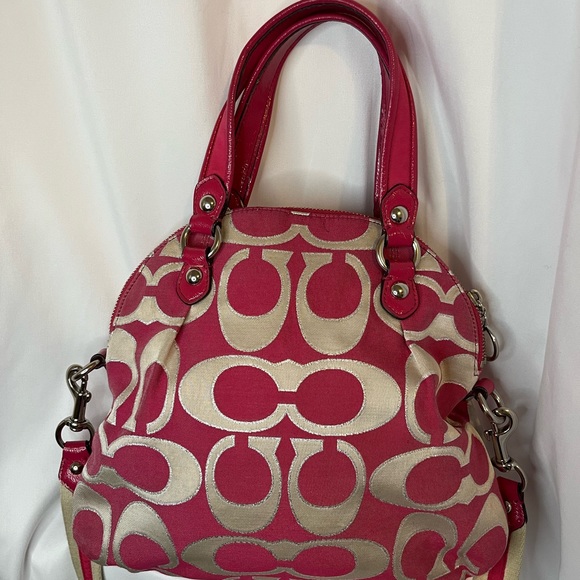 Vintage Y2K Coach poppy monogram pink bag - Picture 2 of 6